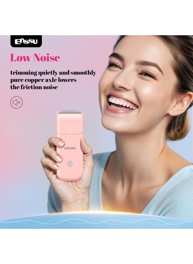 ENSSU 2-in-1 Ladies Bikini Trimmer & Body Shaver with Safe BladeLock Technology, Ultra-Thin Portable, 6000RPM Motor, Type-C Fast Charge, IPX7 Waterproof, Low Noise for Face, Bikini, Legs, Armpit - Image 5